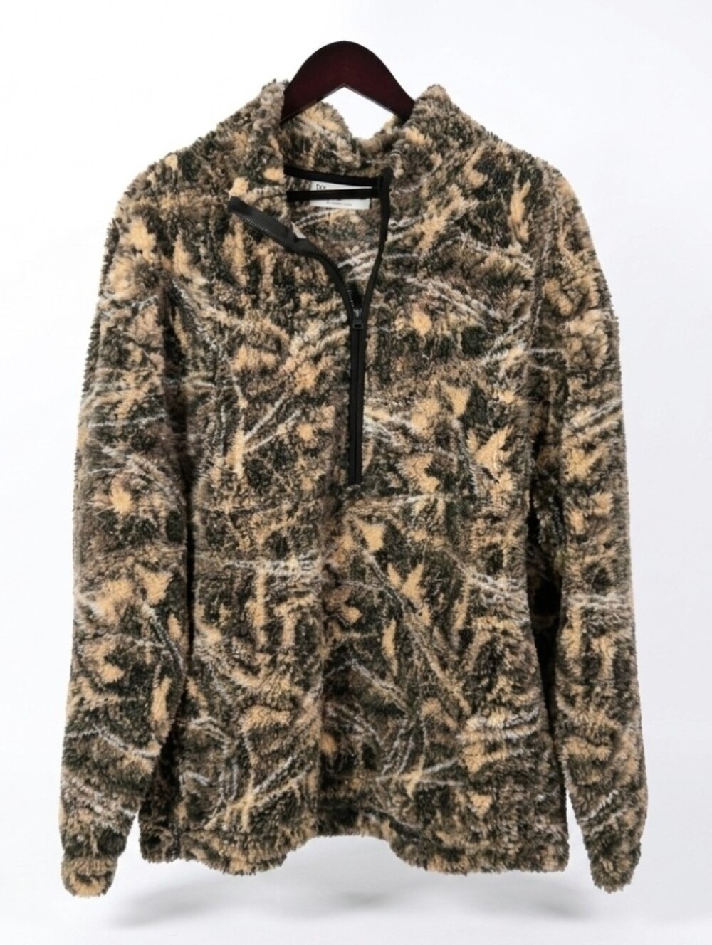 No Boundaries Sherpa camo pattern pullover